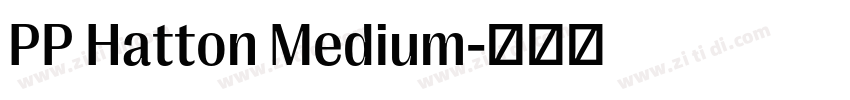 PP Hatton Medium字体转换